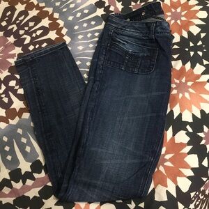 Express Women's Skinny Jeans - Dark Blue Wash